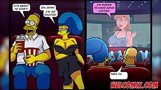 bart och lisa blir stygga på bio simpsons hentai