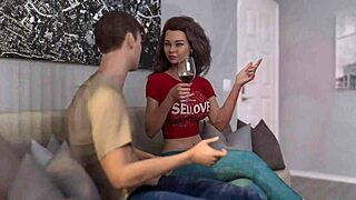 Min bimbo-dröm-styvmamma i genomskinliga jobbkläder