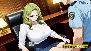 Ladrona castigada con registro desnuda, rimming y creampie por guardia de seguridad