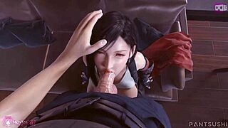 Tifa Lockhart dáva intenzívny blowjob v tejto 3D hentai animácii s veľkými cicami a deepthroat akciou.