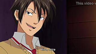 Vänner delar en man i hentai 😏