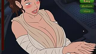 Star Wars Hentai: Țâțe mari gemând la titjob în The Lust Awakens! 😍💦