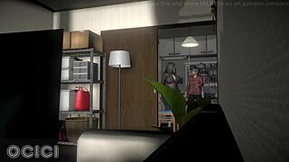 Next Door VAM Housewife Bent Over for Intense Doggystyle Creampie by Neighbor