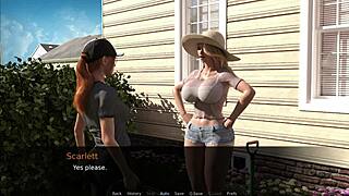 Futa cock slams blonde girl hard in milf breeder stalls!