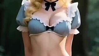 oh man ai generated blonde curvy cutie with fat big pussy outfit gets fucked sexy 3d anime style