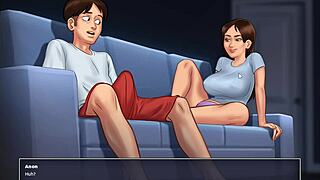 Stepsister shower creampie surprise after big cock tease in Japanese hentai game