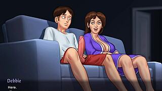 uhh stepmom's huge oppai wrap my stepsons monster cock for sloppy bj n footjob... summertime saga!!