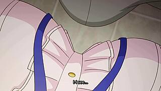 This beautiful anime babe solves your sexual problems with big tits.