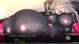 Hentai game with a rubber-clad heroine until the very end