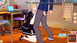 maeriberry haan gets breast rubbing in touhou hentai game