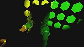 Brazilian college girl riding wild in the club