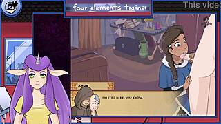 avatar last airbender hentai shows nami's blowjob in four elements trainer bonus. brunette handles that monster cock like a pro.