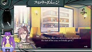 in this gay hentai, the skinny brunette takes slow damage from the muscular guy part fifteen