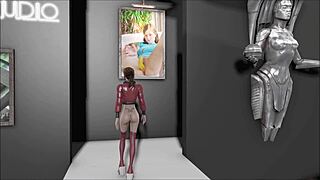 برونيت في فال آوت 4 تعرض صدر طبيعي في الموضة رقم مئتين وسبعة