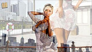 Three rules of life episode 38 features big tits in 3D anime game with detailed boobs scenes.