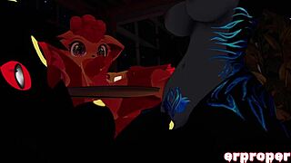 Vrchat Vulpix gets kinky service