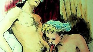 Vintage Retro Anime Erotic Drawings