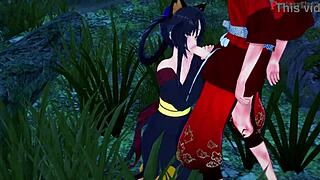 See Akeno's big tits in High School DxD: Madness episode 9
