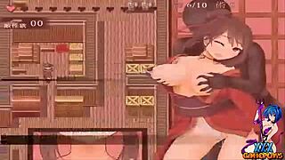 Kunoichi Peony: More hot anime masturbation action with boobs groping and cumming scenes