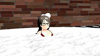 Kyo's Anime Girl in Bubble Bath Hiding Her Body 🛁😉