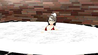 Kyo's Anime Girl in Bubble Bath Hiding Her Body 🛁😉
