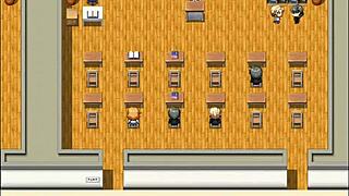 Massaging my busty friend's big tits at the school pool. Game of JK continues!