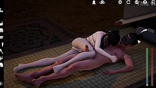 Murong Yan's Morning Ride in POV Cowgirl Style with Sticky Facial Finish