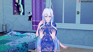 Hentai teacher blows student in sheer kimono and more