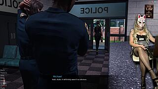 Shemale guard in hot action