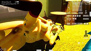 gal and shota in intense hentai game with cowgirl riding