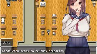 Massaging my busty friend's big tits at the school pool. Game of JK continues!