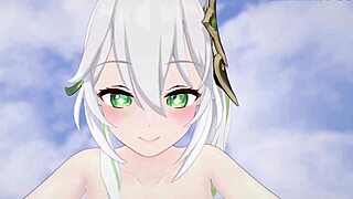 3D animated anime with creampie action - Genshin Impact themed ecchi