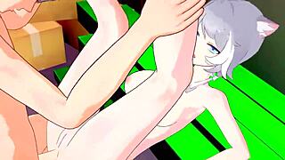 Hentai: Cipher's rough anal creampie