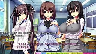 Ayane and Manami's tits and asses in a group session