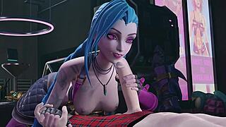 Jinx rides big cock deeply