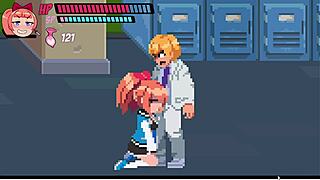 Straight and lesbian animations of city girls having sex