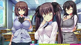 Ayane and Manami's tits and asses in a group session