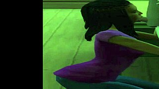 Deepthroat action with young ebony student