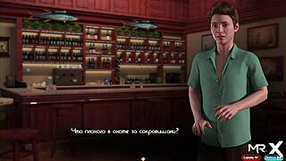 I love watching this tattoo girl work the bar while masturbating in teen hentai e1 3.