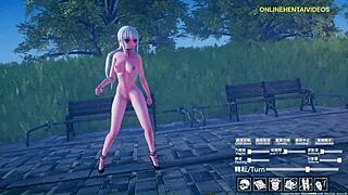 Beautiful anime girl dancing and having sex in this first scene