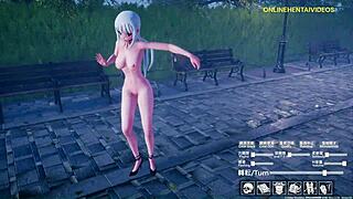 Beautiful anime girl dancing and having sex in this first scene