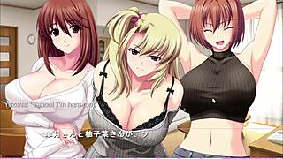 Yuu cowgirl ježdění velké prsa zadek v posteli sestry hentai