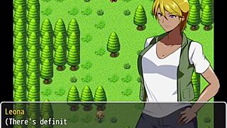 Blonde Explores Island with Perverted Old Man in Agent Leona Part 1