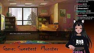 Lewdneko Plays Sweetest Monster Part 3 - Petite Halloween Game Thrills
