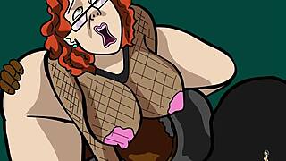Ginger's big dick lover: Hentai-style experience