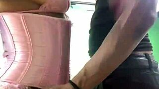 Beautiful ebony beauty with big natural breasts and round ass getting rough sex in hentai video
