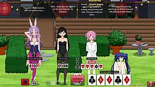 strip poker turns wild as she touches herself 😏