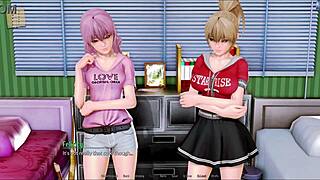 Visual novel and anime series about a harem in a hotel
