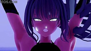 Man, I can’t even describe this 3D cartoon anime Karin swimsuit scene right!