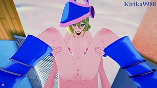 Dark Magician Girl fucks Yugi Mutou intensely in Yu-Gi-Oh hentai.